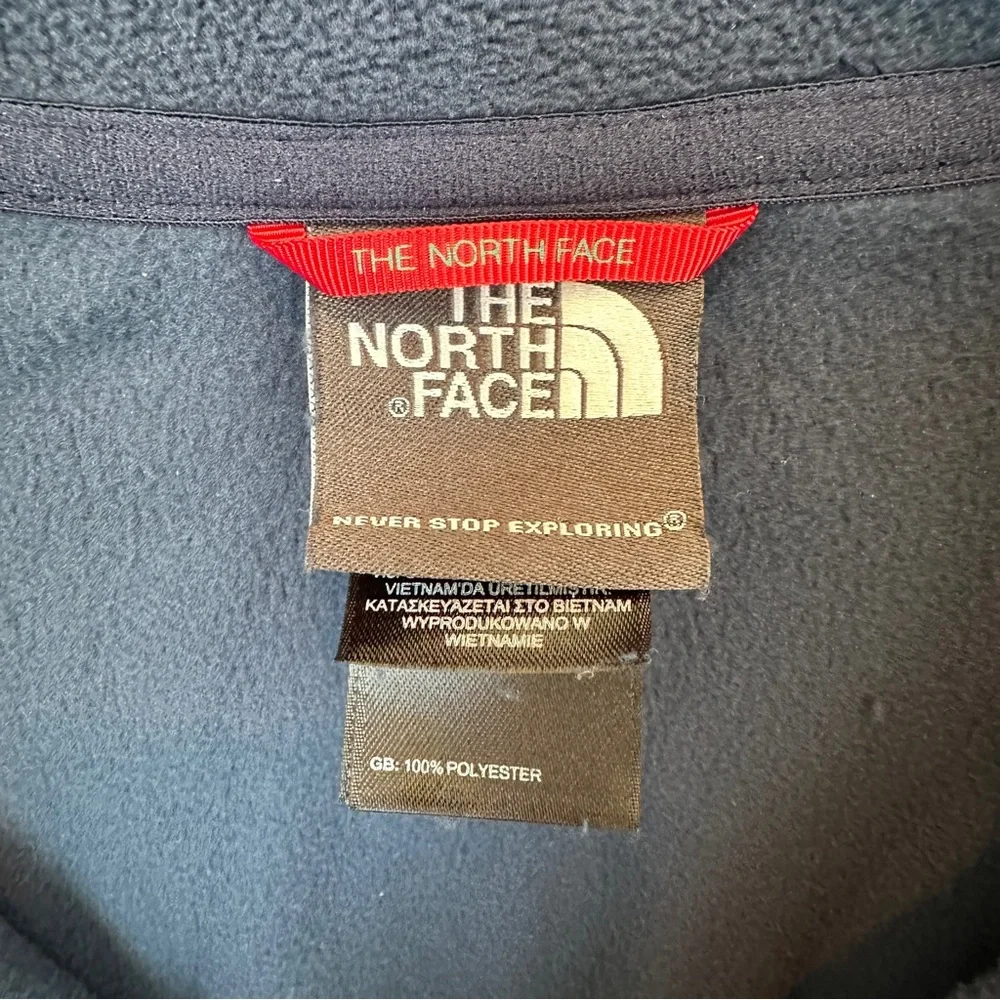 The North Face Men's Deep Blue Fleece Quarter Zip Pullover Size Medium